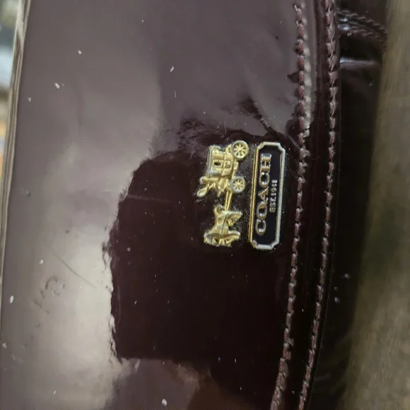 Coach Madison Lindsey Satchel With Matching Long Wallet Plum - Picture 14 of 16